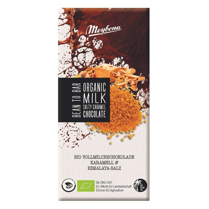 Czekolada Mleczna Slony Karmel BIO 100 g - Meybona - Ekochatka