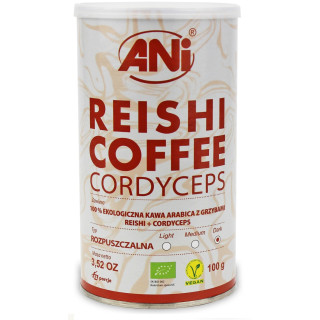 Kawa Rozpuszczalna Arabica z Reishi i Cordyceps BIO 100 g - Ani - Ekoc