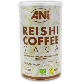 Kawa Rozpuszczalna Arabica z Reishi i Maca BIO 100 g - Ani - Ekochatka