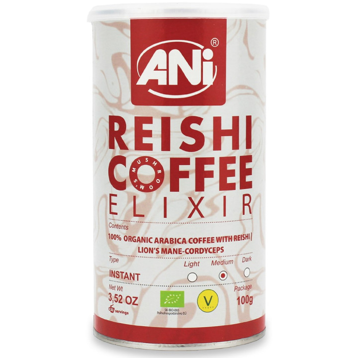 Kawa Rozpuszczalna Arabica z Reishi BIO 100 g - Ani - Ekochatka