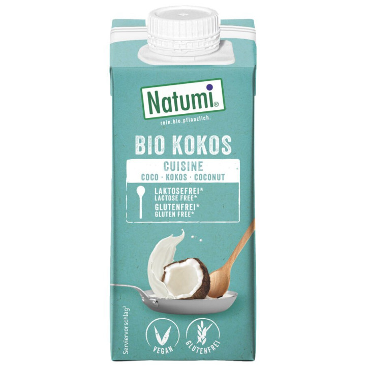 Krem Kokosowy do Gotowania i Pieczenia Bezglutenowy BIO 200 ml - Natum
