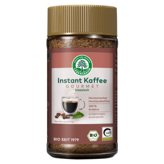 Kawa Rozpuszczalna Liofilizowana 100% Arabica Gourmet BIO 100 g - Lebe
