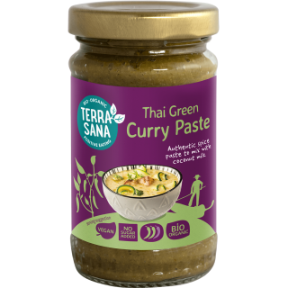 Pasta Tajska Zielone Curry BIO 120 g - Terrasana - Ekochatka