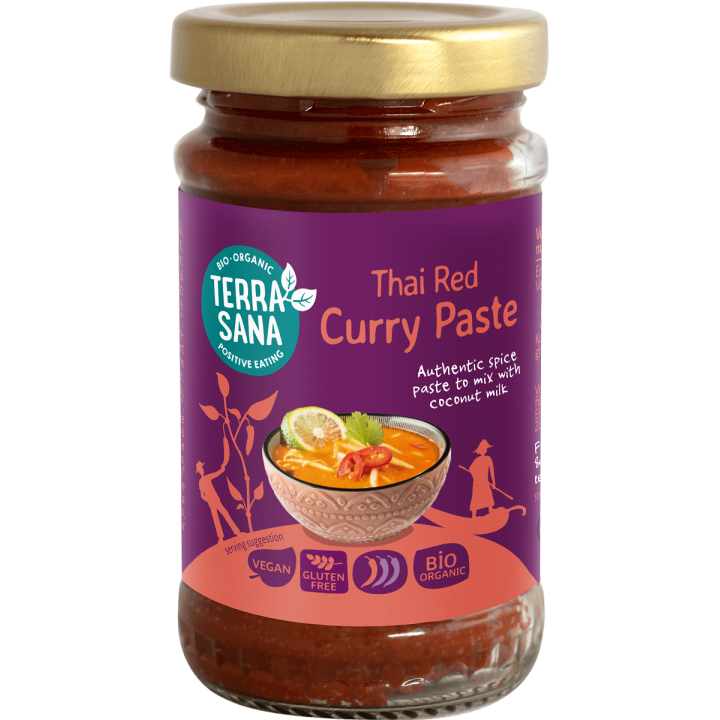 Pasta Tajska Czerwone Curry Bezglutenowa BIO 120 g - Terrasana - Ekoch