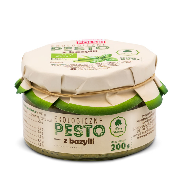 Pesto z Bazylii BIO 200 g - Dary Natury - Ekochatka