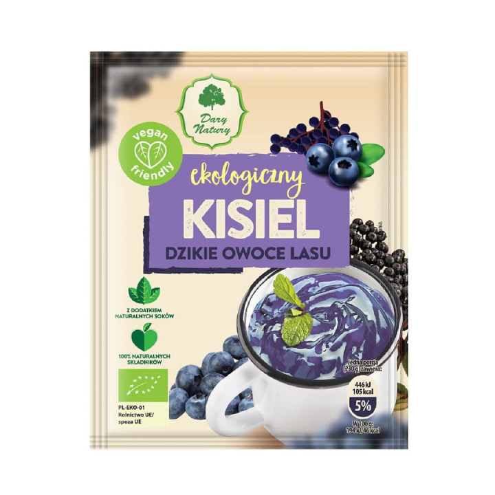 Kisiel Instant Dzikie Owoce Lasu Bezglutenowy 30 g - Dary Natury - Eko