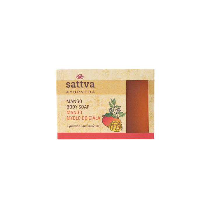 Mydło Glicerynowe Mango do Twarzy i Ciała 125 g - Sattva - Ekochatka