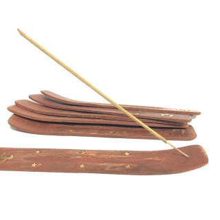 Drewniana Podstawka Pod Kadzidełko Sheesham 25 cm - Sattva - Ekochatka