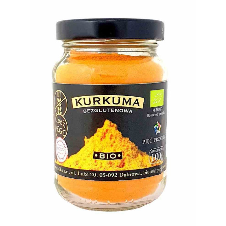 Kurkuma Mielona Bezglutenowa BIO 100 g - Pięć Przemian - Ekochatka