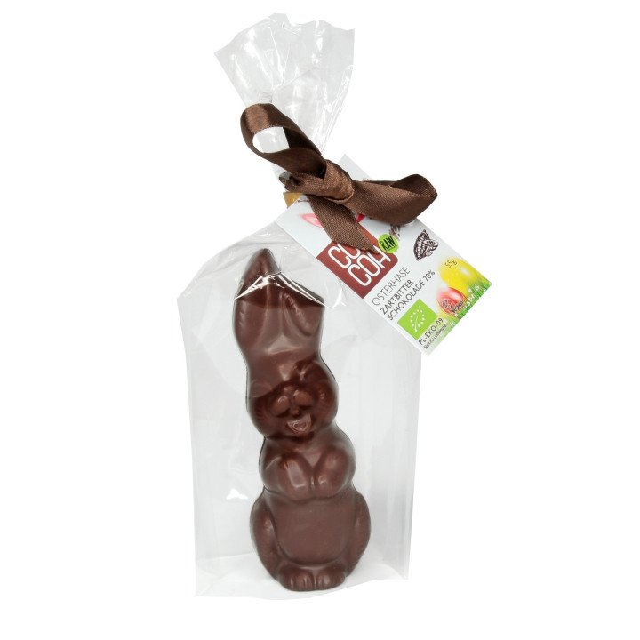 Zając z Ciemnej Czekolady 70% BIO 55 g - Cocoa - Ekochatka