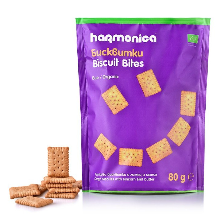 Herbatniki Mini Maslane z Samopszy BIO 80 g - Harmonica - Ekochatka