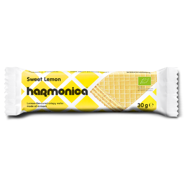 Wafelek z Samopszy z Kremem Mleczno-Cytrynowym BIO 30 g - Harmonica - 