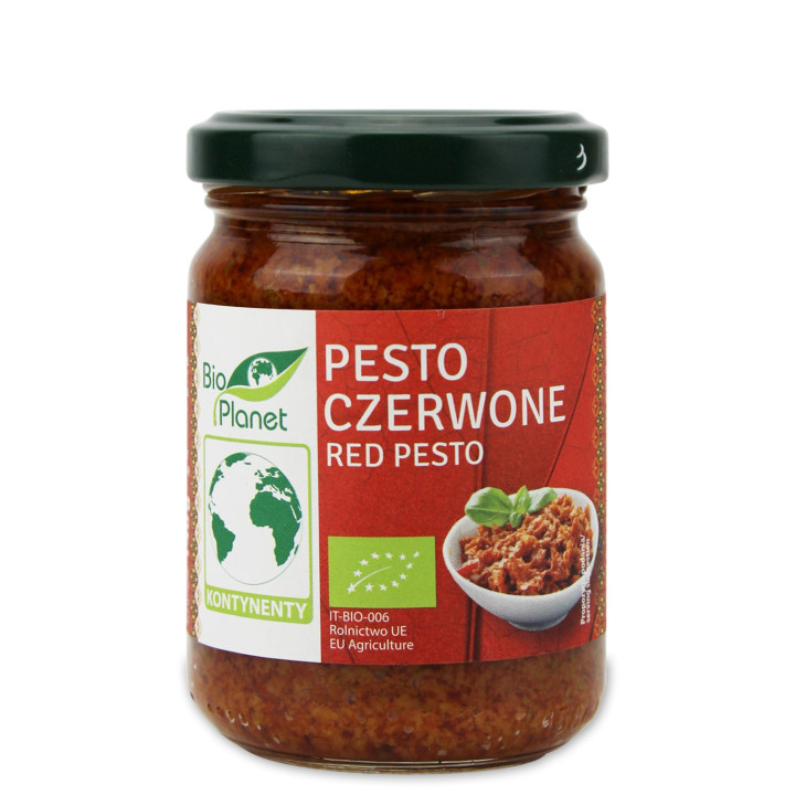 Pesto Czerwone z Suszonych Pomidorów BIO 140 g - Bio Planet - Ekochatk