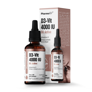 Witamina D3 4000 IU Krople Bezglutenowe 30 ml - Pharmovit - Ekochatka
