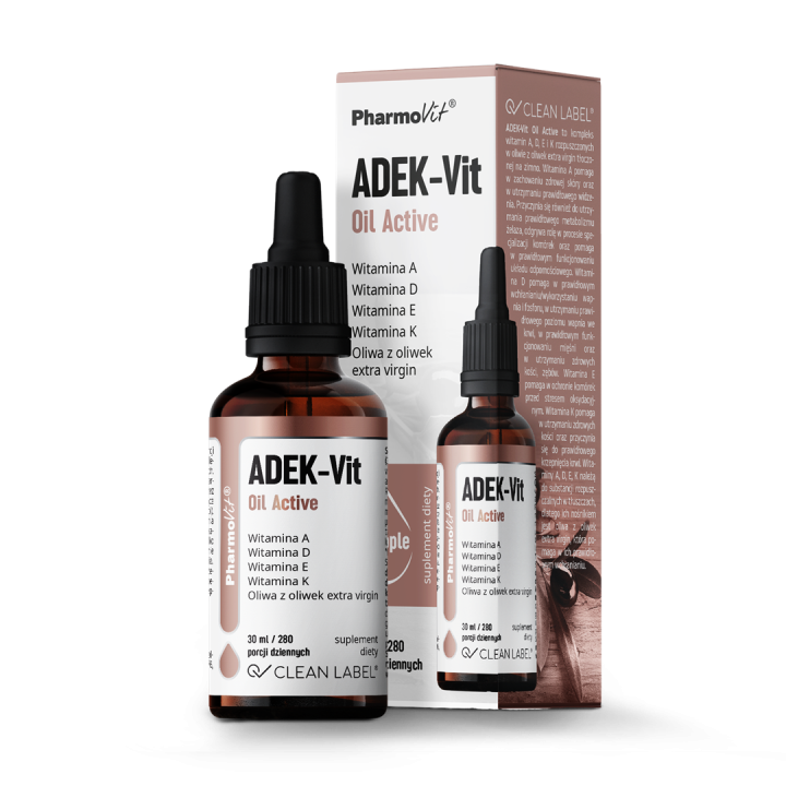Witaminy ADEK Krople Bezglutenowe 30 ml - Pharmovit - Ekochatka