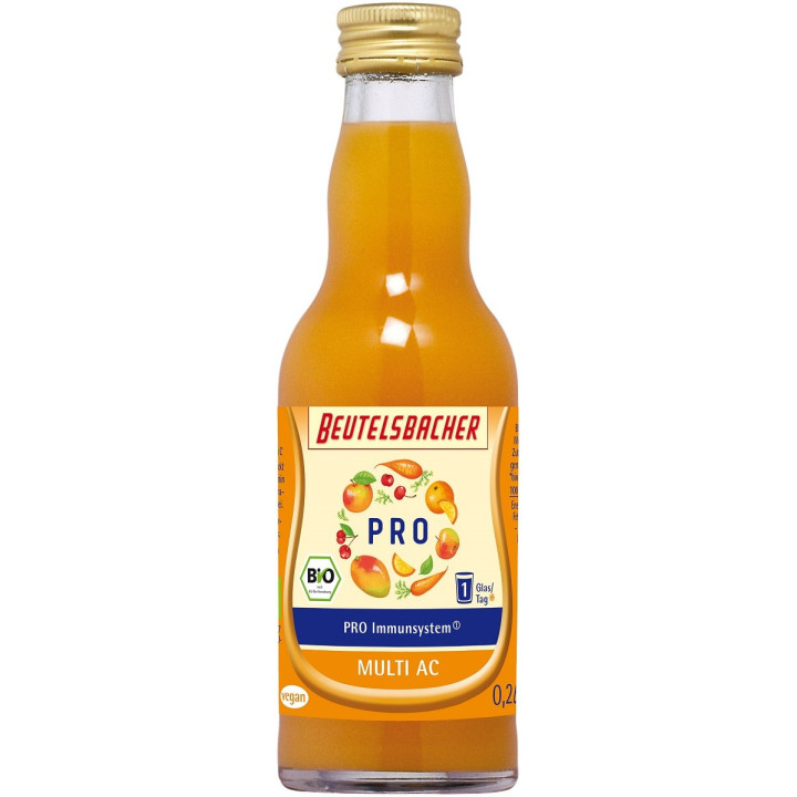 Shot na Odporność Jabłko Marchew Pomarańcza Mango BIO 200 ml - Beutels
