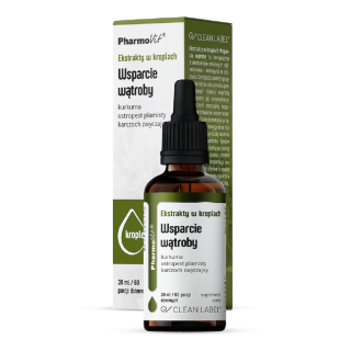 Ekstrakty w Kroplach na Wsparcie Wątroby Bezglutenowe 30 ml - Pharmovi