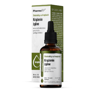 Ekstrakty w Kroplach na Krążenie Żylne Bezglutenowe 30 ml - Pharmovit 