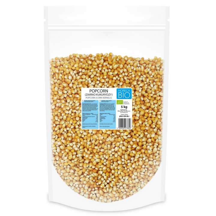 Popcorn Ziarno Kukurydzy do Prażenia BIO 5 kg - Horeca Bio Planet - Ek