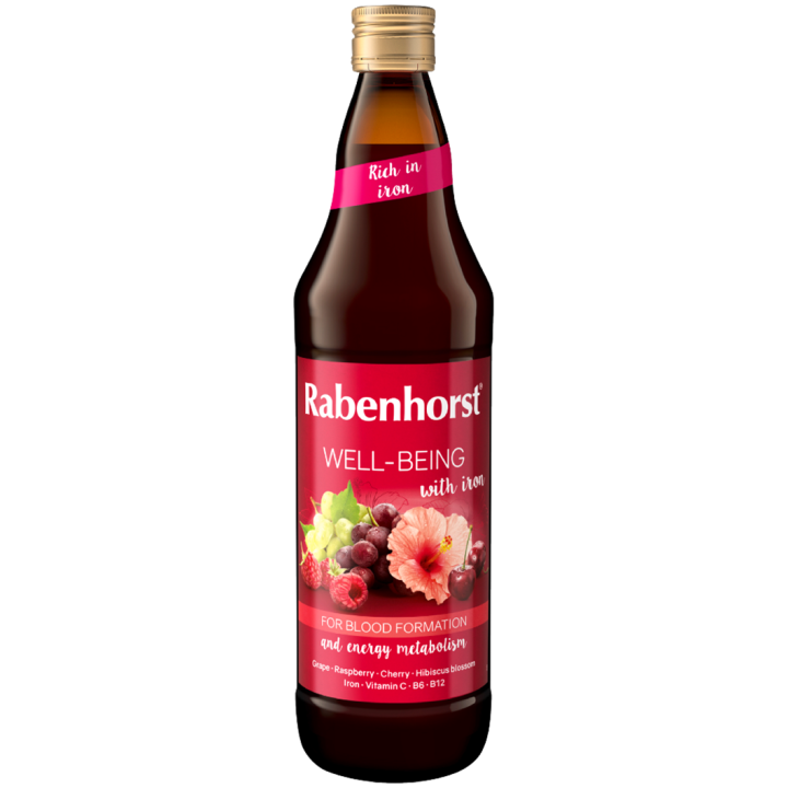 Sok Wieloowocowy NFC z Żelazem i Witaminami C B6 B12 Wegański 750 ml -