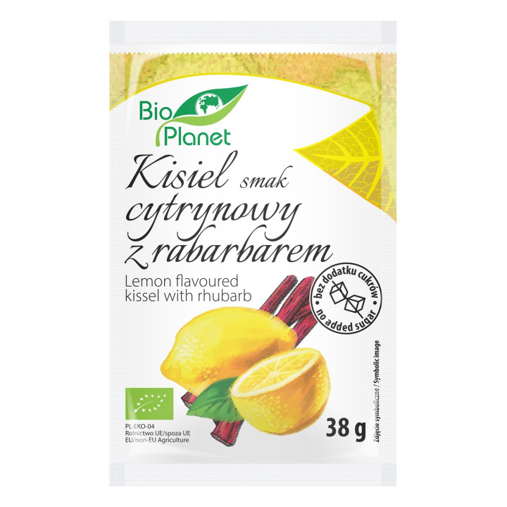 Kisiel Cytrynowy z Rabarbarem BIO 38 g - Bio Planet - Ekochatka