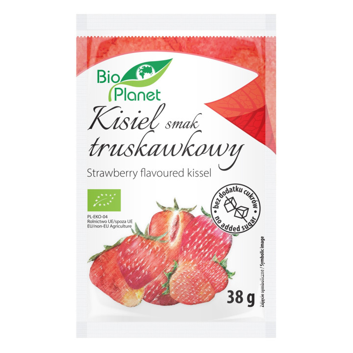 Kisiel Truskawkowy z Truskawkami BIO 38 g - Bio Planet - Ekochatka
