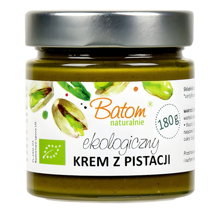 Krem Pistacjowy 100% BIO 180 g - Batom - Ekochatka