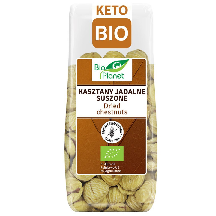 Kasztany Jadalne Suszone Bezglutenowe BIO 200 g - Bio Planet - Ekochat