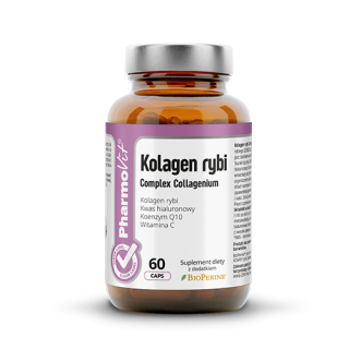 Kolagen Rybi Complex z Kwasem Hialuronowym Bezglutenowy 60 Kapsułek - 