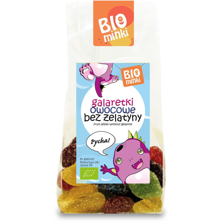 Galaretki Owocowe bez Żelatyny Bezglutenowe BIO 100g | BIOMINKI - Ekochatka