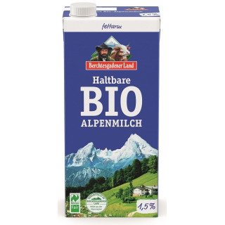 Mleko Alpejskie 1,5% Tłuszczu UHT BIO 1 l - Berchtesgadener Land - Eko