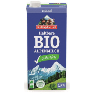 Mleko Alpejskie bez Laktozy 3,5% Tłuszczu UHT BIO 1 l - Berchtesgadene