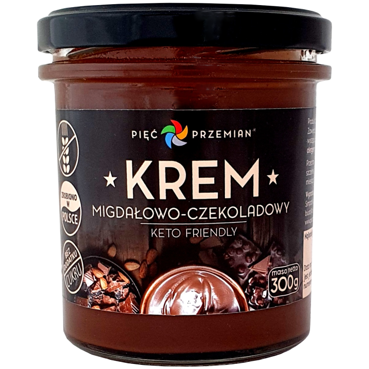 Krem Migdałowo-Czekoladowy Bezglutenowy 300 g - Pięć Przemian - Ekocha