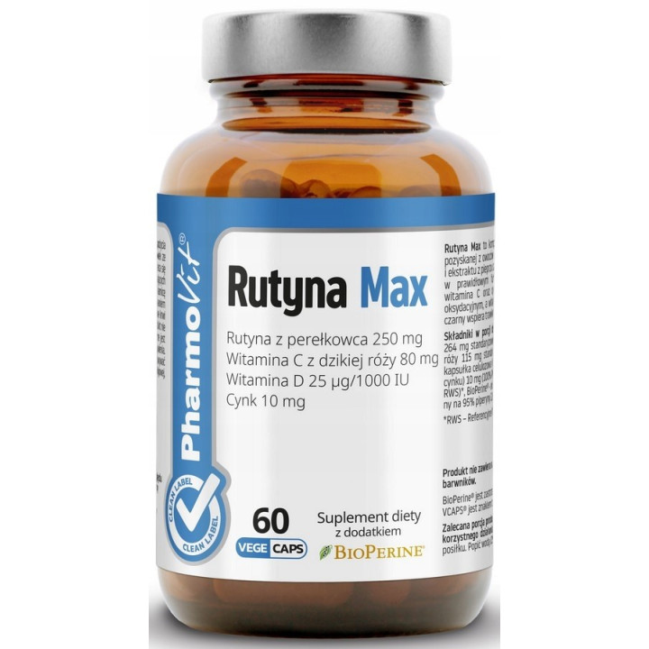 Rutyna MAX Bezglutenowa 60 Kapsułek - Pharmovit - Ekochatka