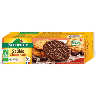 Ciastka Oblane Czekoladą Gorzką BIO 120 g - Bonneterre - Ekochatka