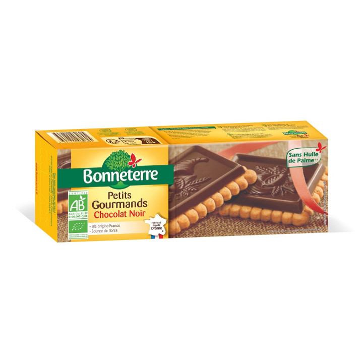 Herbatniki z Czekoladą Gorzką BIO 150 g - Bonneterre - Ekochatka