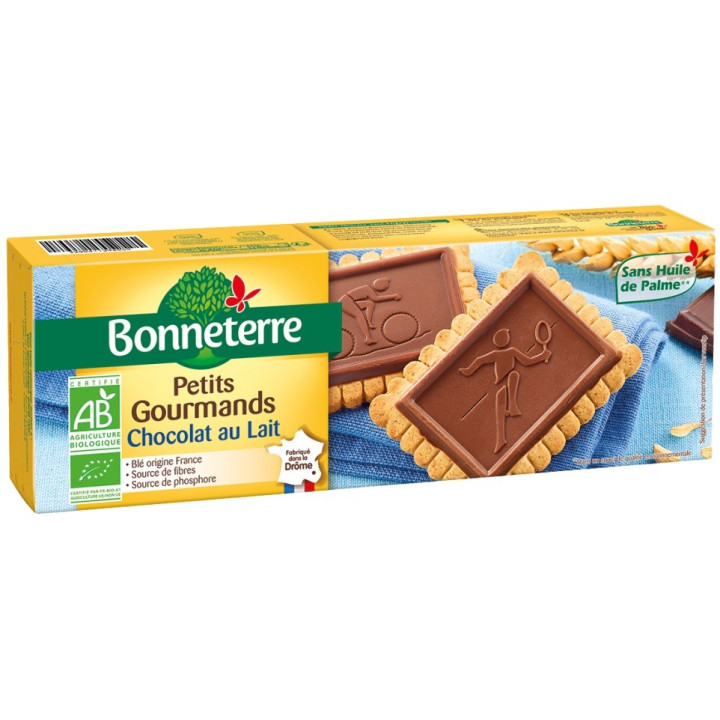Herbatniki z Czekoladą Mleczną BIO 126 g - Bonneterre - Ekochatka