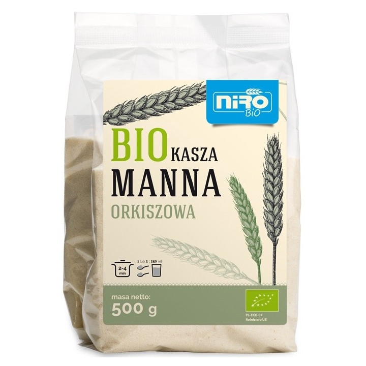Kasza Manna Orkiszowa Jasna BIO 500 g - Niro - Ekochatka