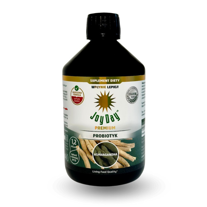 Probiotyk Płynny z Ashwagandhą Bezglutenowy BIO 500 ml - Joy Day - Eko