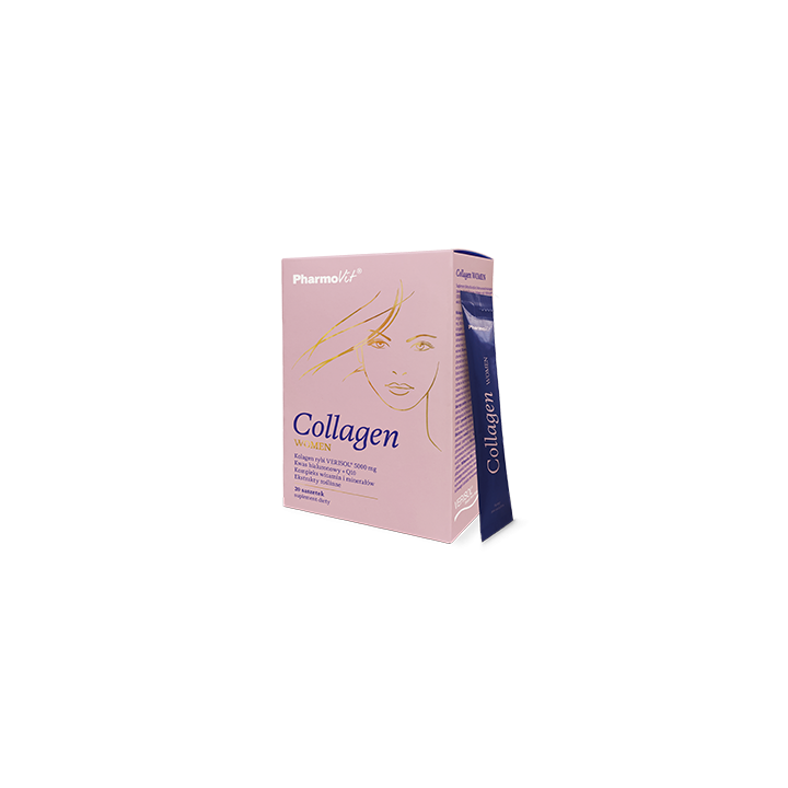 Kolagen Rybi 5000 mg dla Kobiet Bezglutenowy 20 Saszetek - Pharmovit -