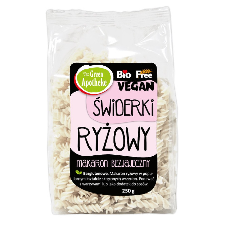 Makaron Ryżowy Świderki Bezglutenowy BIO 250 g - Apotheke - Ekochatka