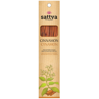 Kadzidelka Indyjskie Cynamon 15 szt. 30 g - Sattva - Ekochatka