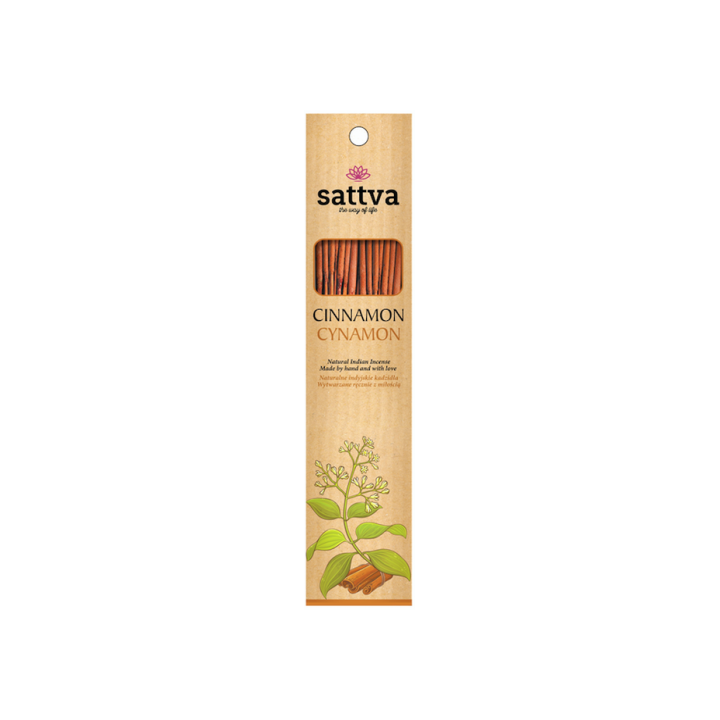 Kadzidelka Indyjskie Cynamon 15 szt. 30 g - Sattva - Ekochatka