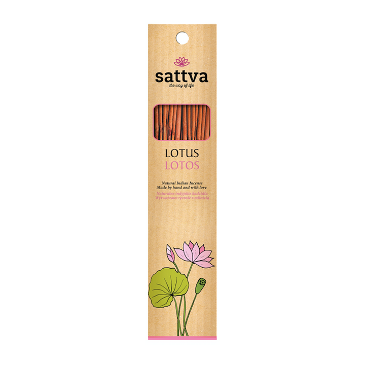 Kadzidelka Indyjskie Lotos 15 szt. 30 g - Sattva - Ekochatka
