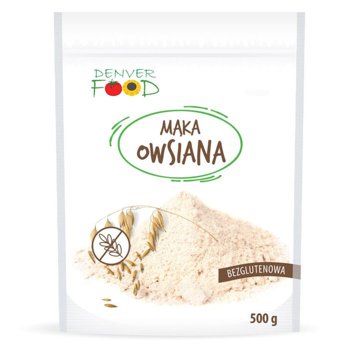 Mąka Owsiana Bezglutenowa 500 g - Denver Food - Ekochatka