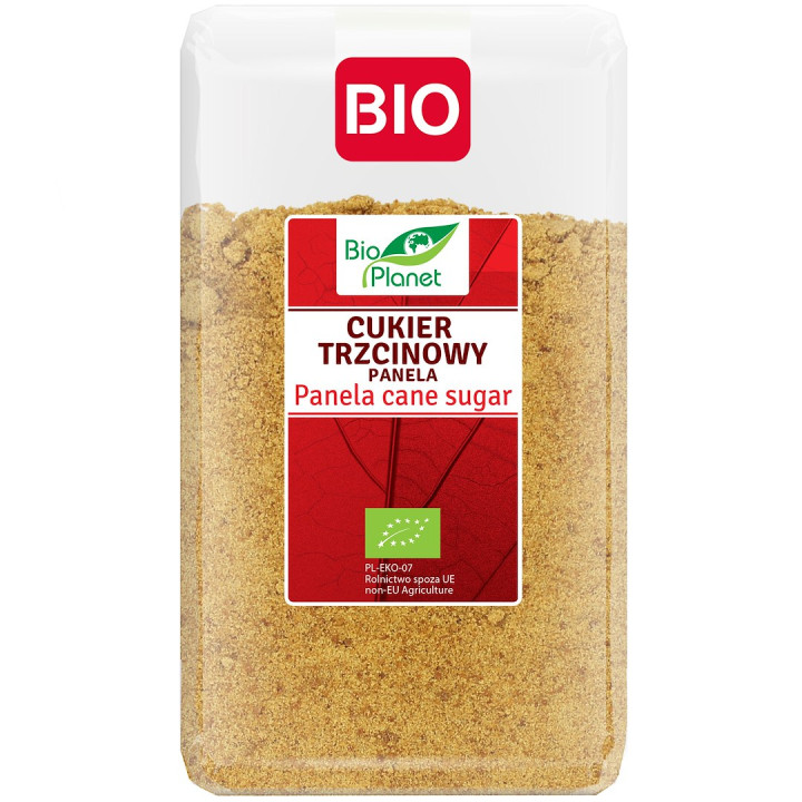 Cukier Trzcinowy Nierafinowany Panela BIO 1 kg - Bio Planet - Ekochatk