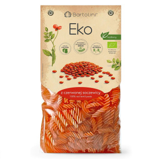 Makaron z Soczewicy Czerwonej Świderki BIO 250 g - Bartolini - Ekochat