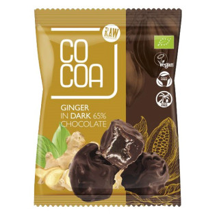 Imbir Kandyzowany w Ciemnej Czekoladzie 65% BIO 70 g - Cocoa - Ekochat