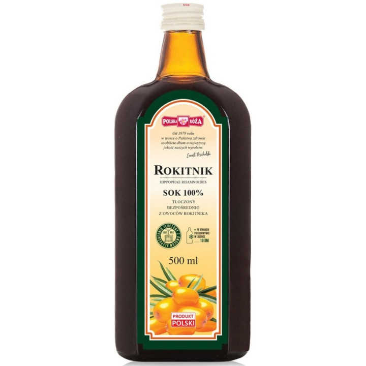 Sok z Rokitnika NFC Bezglutenowy BIO 500 ml - Polska Róża - Ekochatka