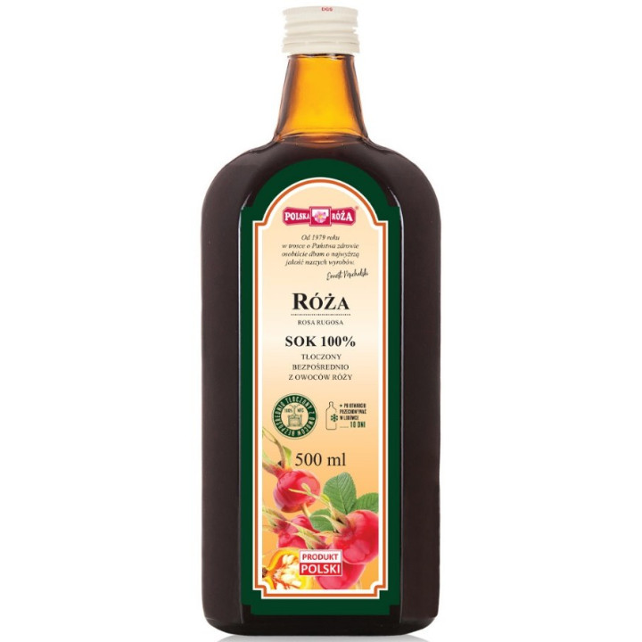 Sok z Owoców Róży NFC 500 ml - Polska Róża - Ekochatka